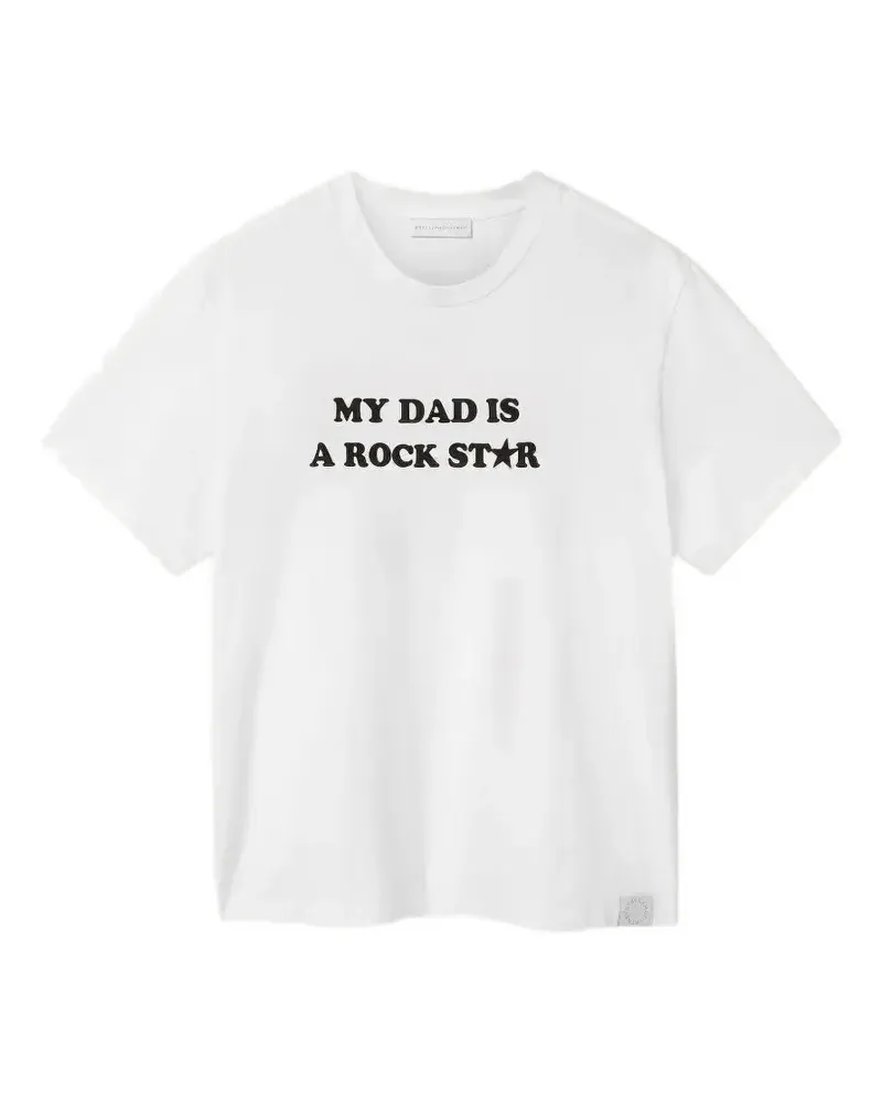 Stella McCartney T-Shirt mit Slogan-Print - Weiß Weiß