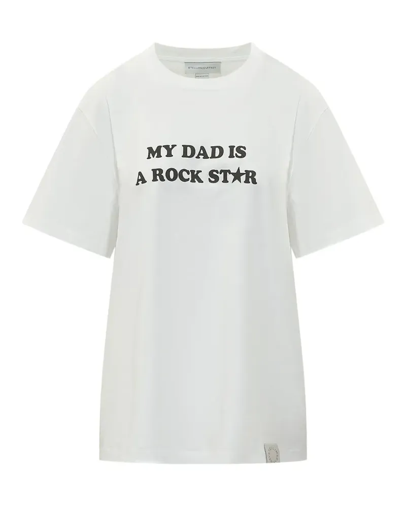 Stella McCartney T-Shirt mit Slogan-Print - Weiß Weiß