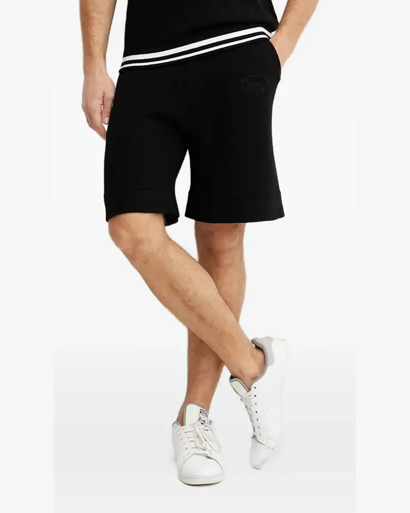 HUGO BOSS drawstring logo shorts - Schwarz Schwarz
