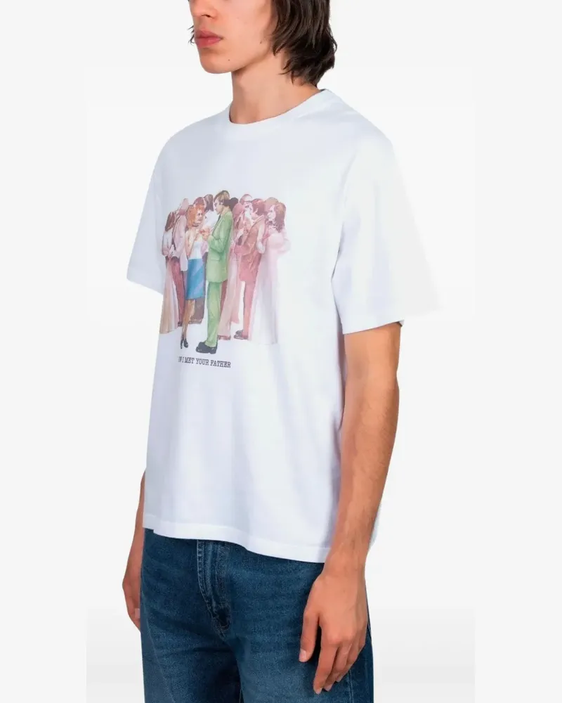 Carne Bollente Meet Cute T-Shirt mit grafischem Print - Weiß Weiß