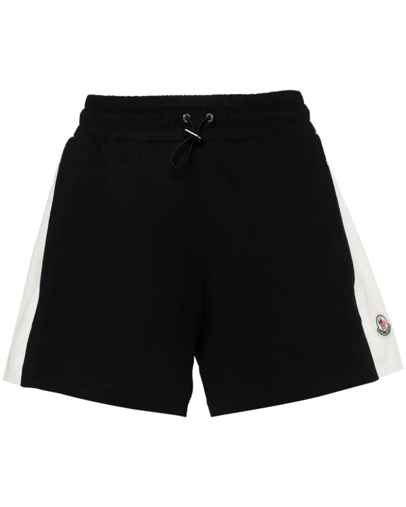 Moncler Gestreifte Shorts mit Logo-Applikation - Blau Blau