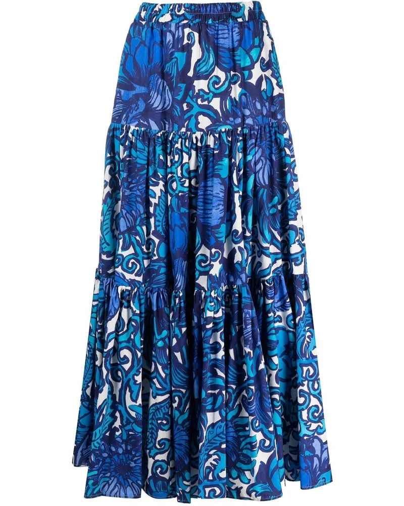 La DoubleJ Gestufter Rock - Blau Blau