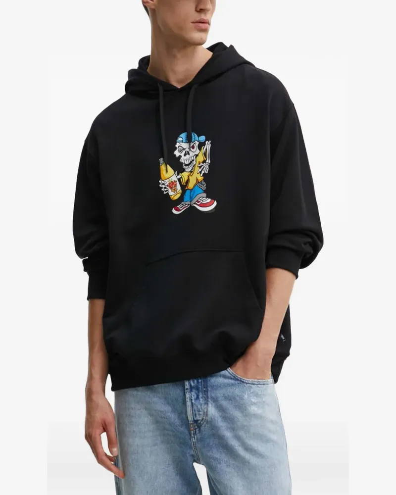 Vans graphic-print cotton hoodie - Schwarz Schwarz