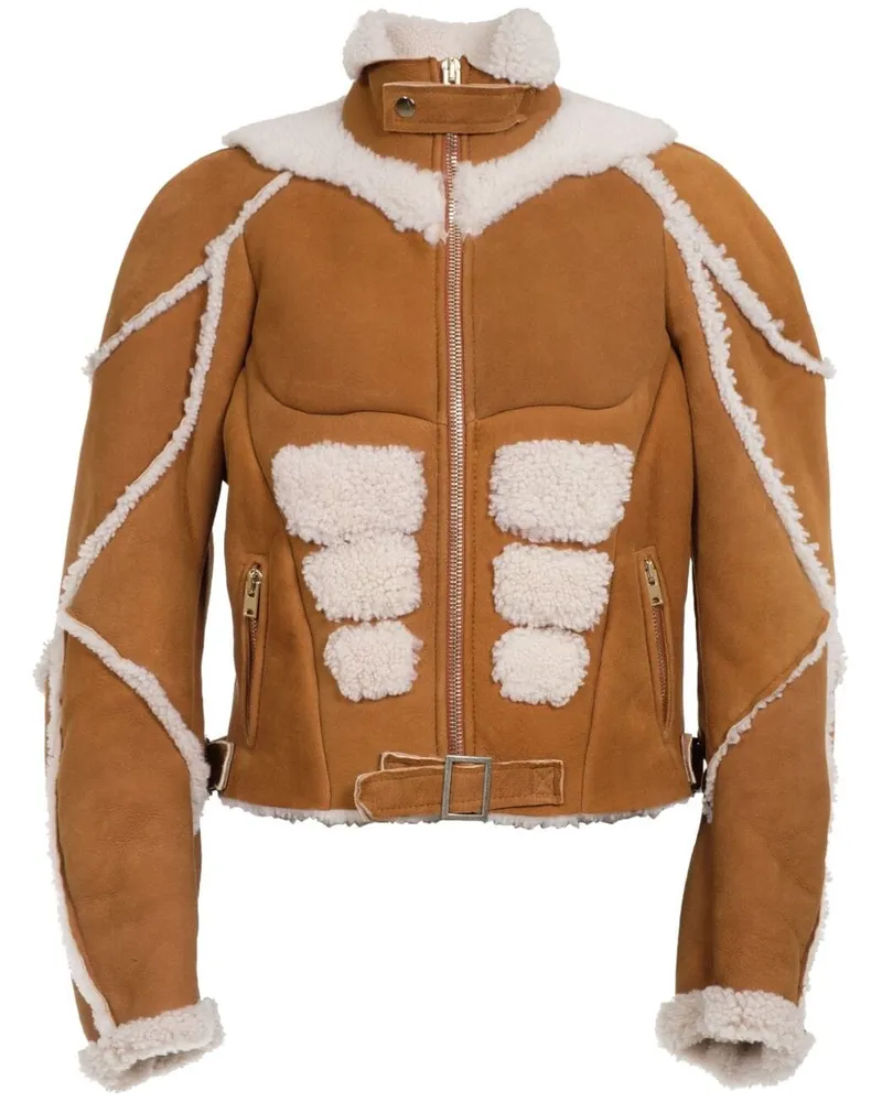 Natasha Zinko Camping Jacke aus Shearling - Braun Braun