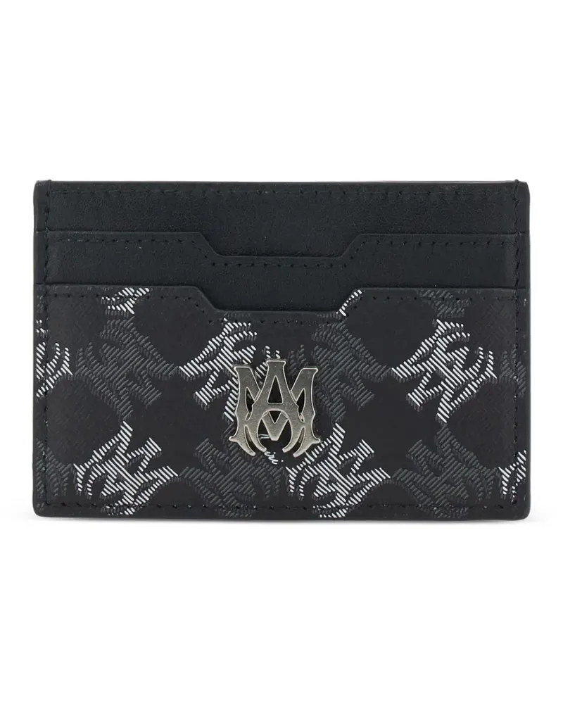 Amiri Gemustertes Kartenetui - Schwarz Schwarz