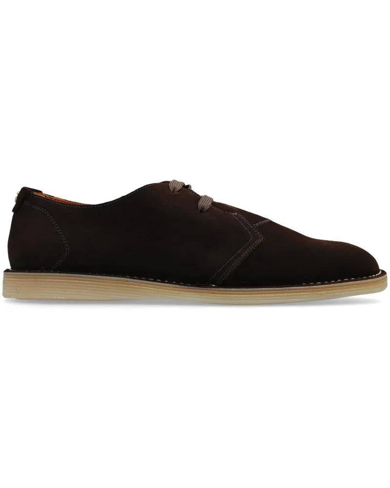 Dolce & Gabbana Derby-Schuhe aus Wildleder mit Logo-Detail - Braun Braun