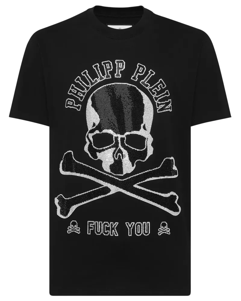 Philipp Plein T-Shirt mit Totenkopf-Print - Schwarz Schwarz