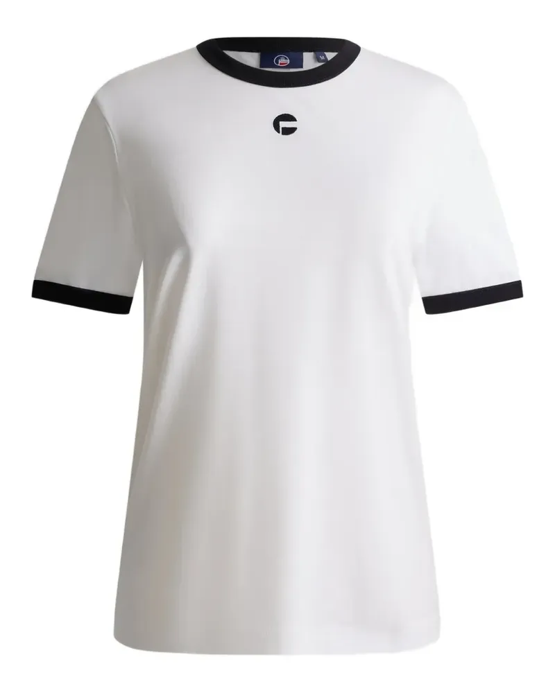 FUSALP Tanixa T-Shirt mit Kontrastbesatz und Logo - Weiß Weiß