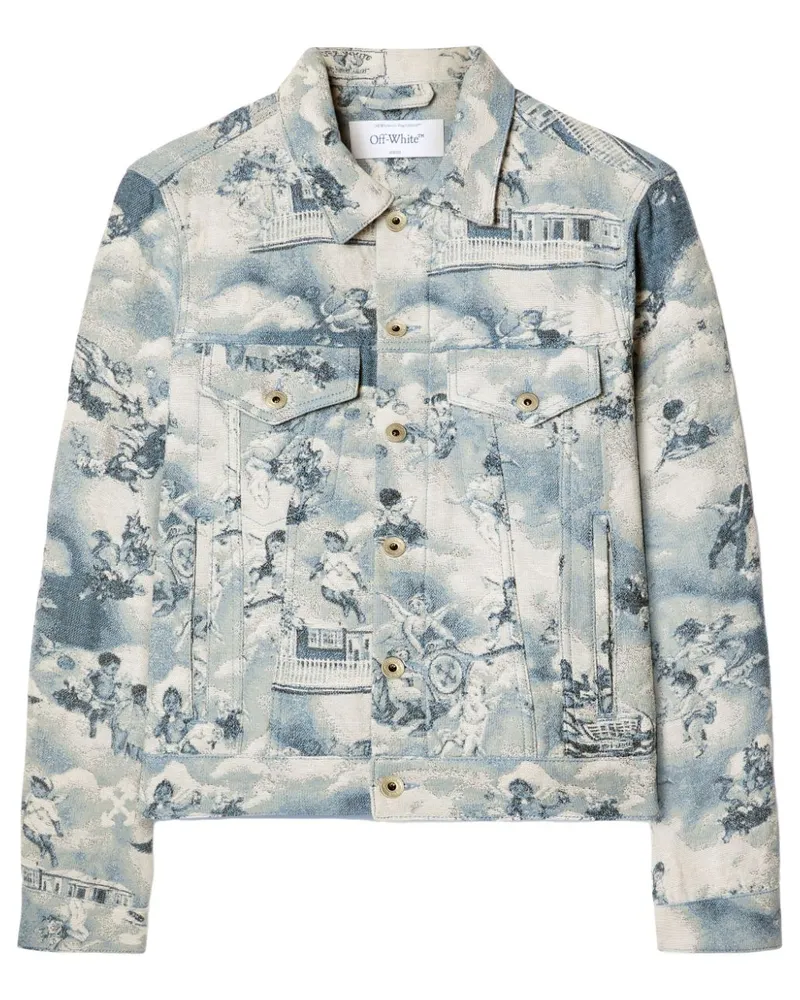 OFF-WHITE Fresco Tapestry Jacke - Blau Blau