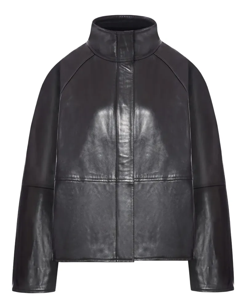 Soeur Gamma Lederjacke mit Stehkragen - Schwarz Schwarz