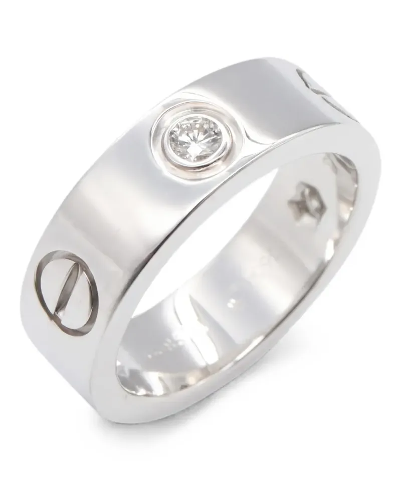 Cartier 2010s Love Ring mit Diamant - Silber Silber