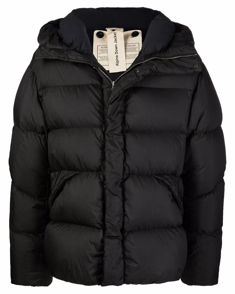 Ten c Oversized-Daunenjacke mit Kapuze - Schwarz Schwarz