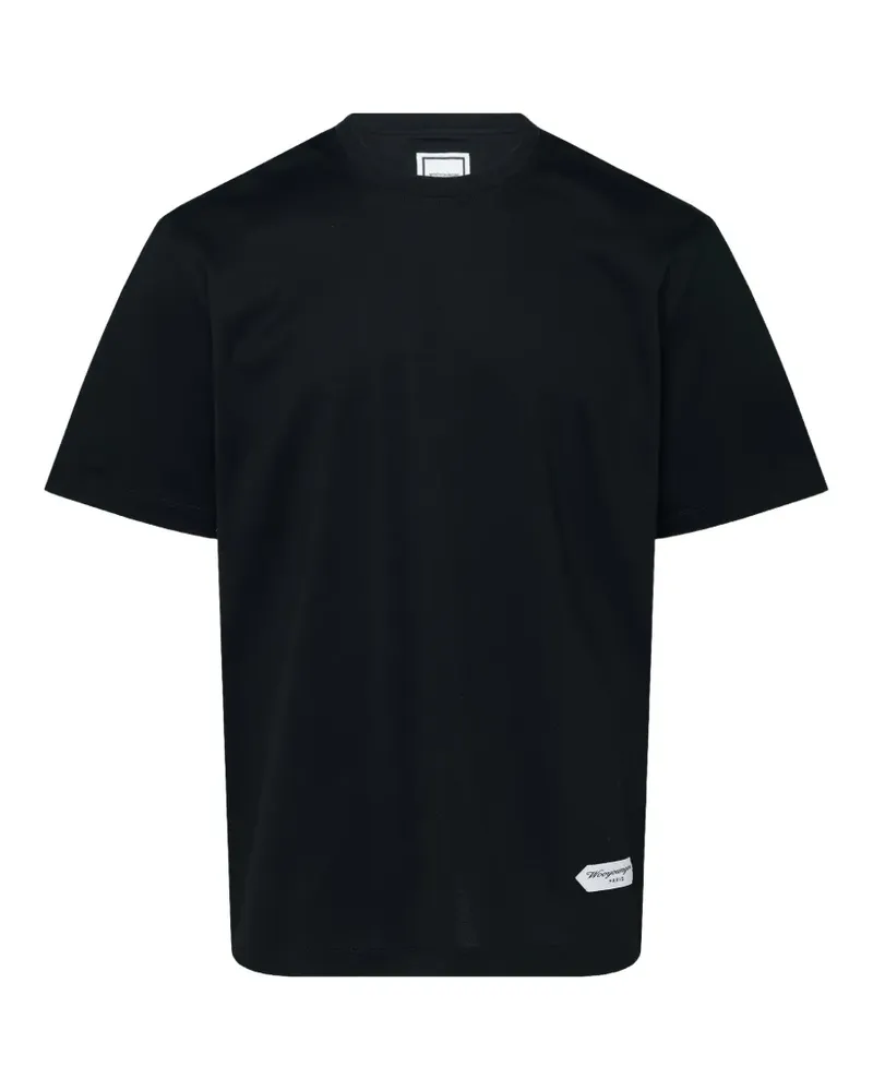 Wooyoungmi T-Shirt mit Logo-Patch - Schwarz Schwarz