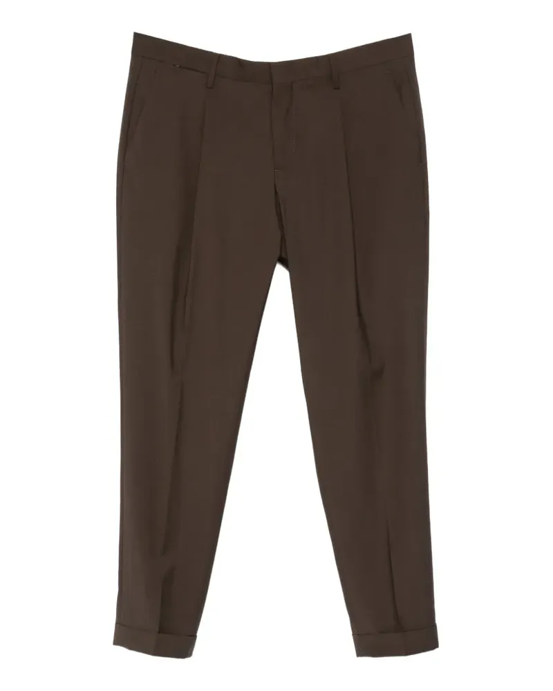 Briglia 1949 pleated turn-up trousers - Braun Braun