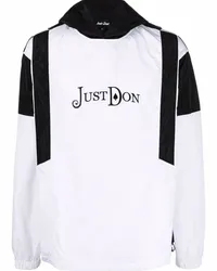 JUST DON Hoodie mit Logo-Stickerei Weiß