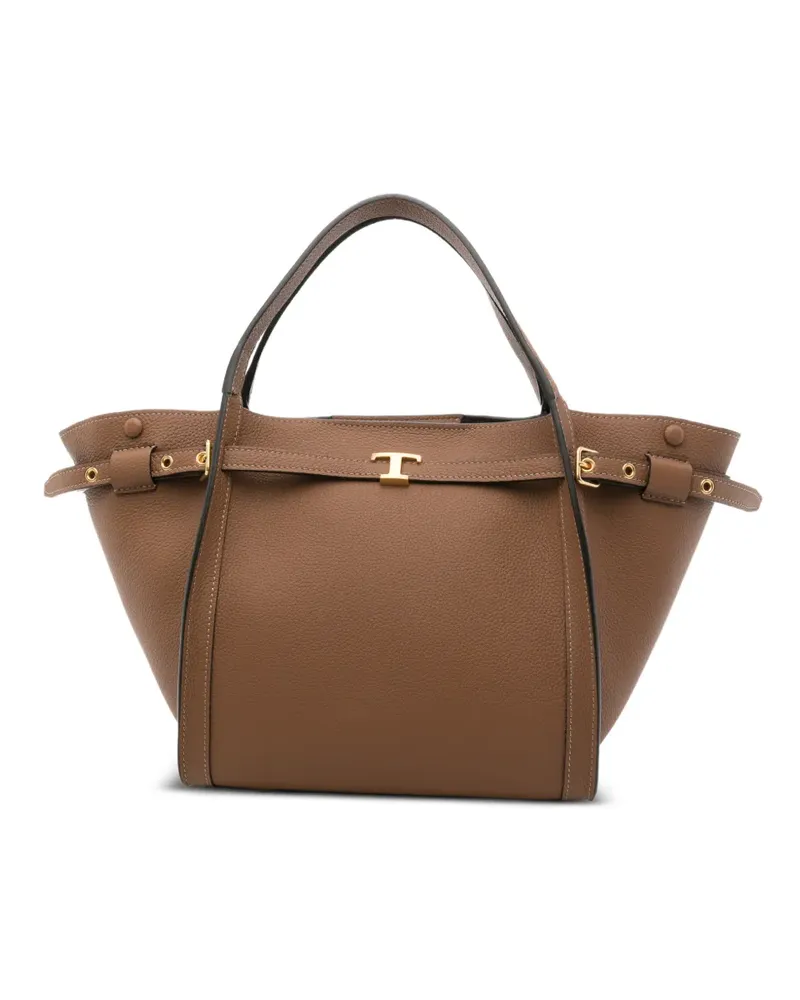 TOD'S Signature T Tote Bag aus Leder - Braun Braun