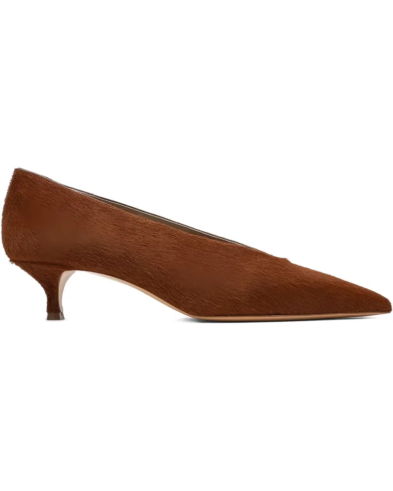 Le Monde Béryl Babouche Kitten Pumps 40mm - Braun Braun