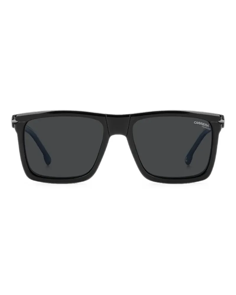 Carrera rectangle-frame clip-on glasses - Blau Blau