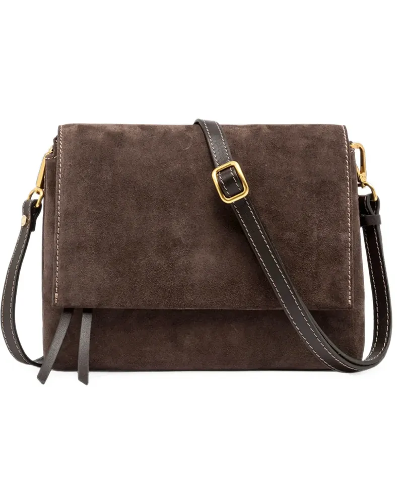Gianni Chiarini small Three suede-finish cross body bag - Braun Braun