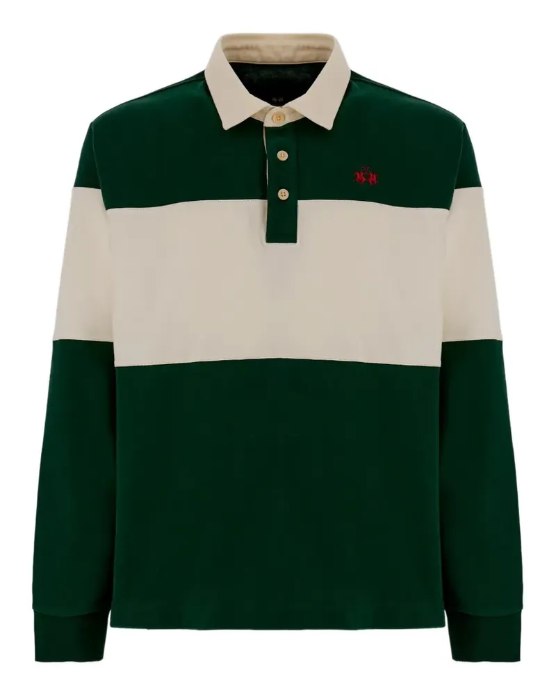 La Martina Dion Poloshirt in Colour-Block-Optik - Grün Grün