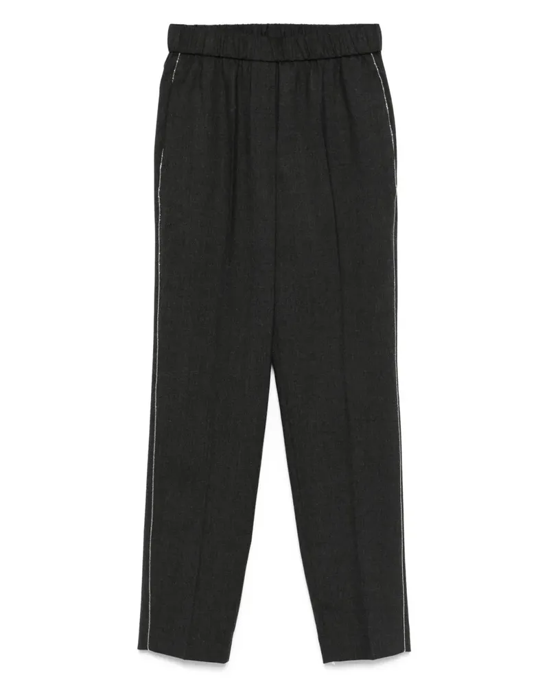 Peserico Hose mit seitlichen Streifen - Grau Grau