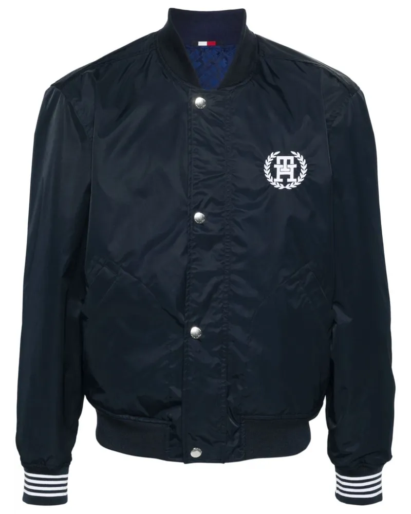 Tommy Hilfiger Bomberjacke mit Logo-Stickerei - Blau Blau