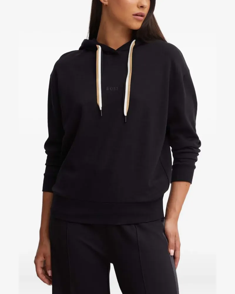 HUGO BOSS Hoodie mit Logo-Print - Schwarz Schwarz