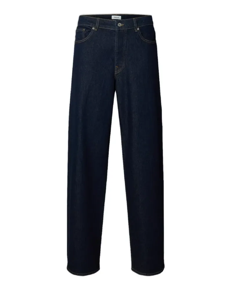 Selected 220 Jeans mit lockerem Schnitt - Blau Blau
