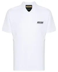 Moschino Poloshirt mit Logo-Stickerei Weiß