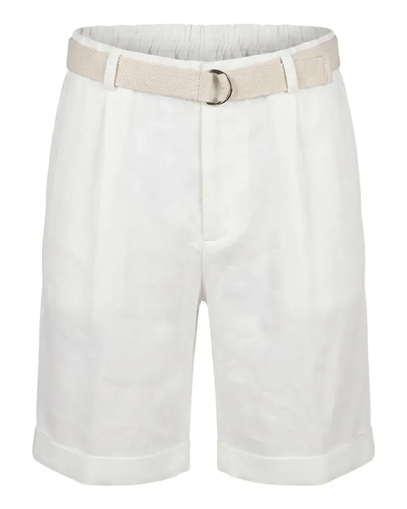 Drumohr  belted pleated shorts - Weiß Weiß