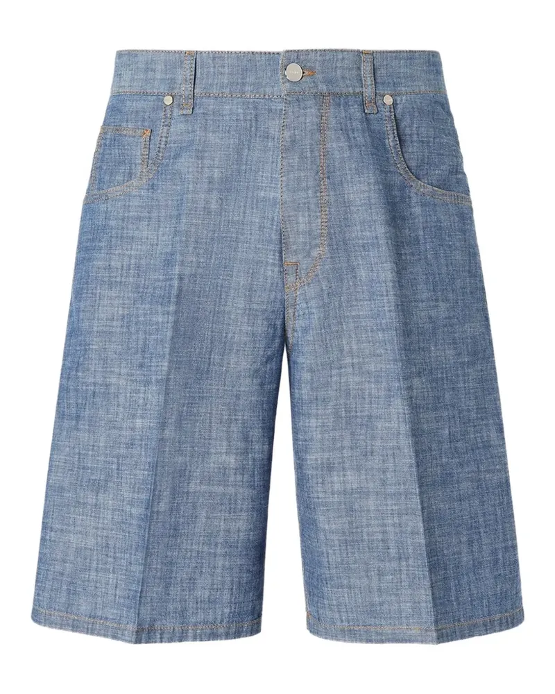 Fendi Bermudas mit Kontrastnähten - Blau Blau