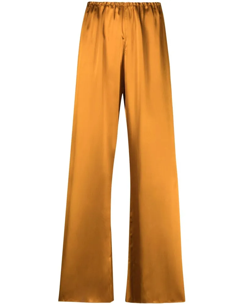 forte_forte Weite Hose mit Satin-Finish - Orange Orange