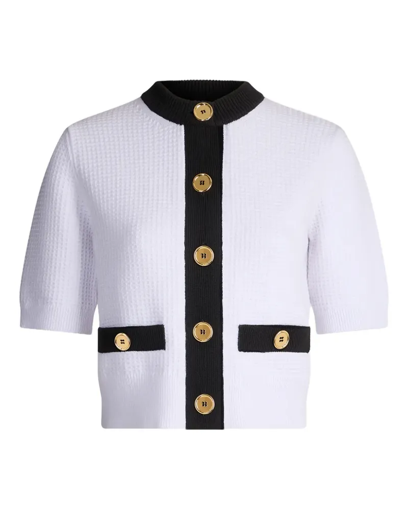 Patou Top ohne Kragen - Weiß Weiß