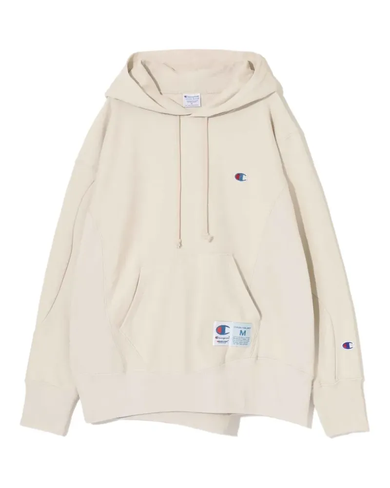 Undercover x Champion logo-patch hoodie - Nude Nude