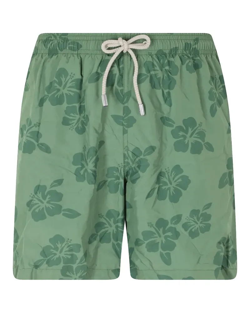 MC2 Saint Barth Lighting Ultralight hibiscus-print swim shorts - Grün Grün