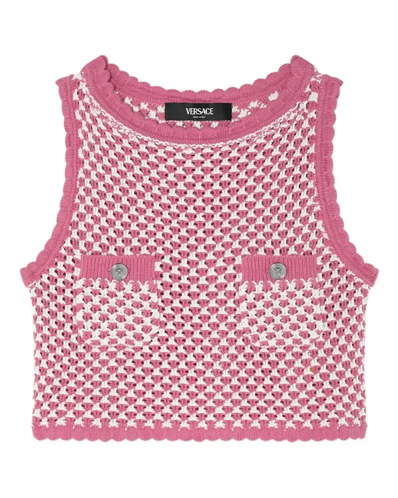 Versace Top aus Häkelstrick - Rosa Rosa