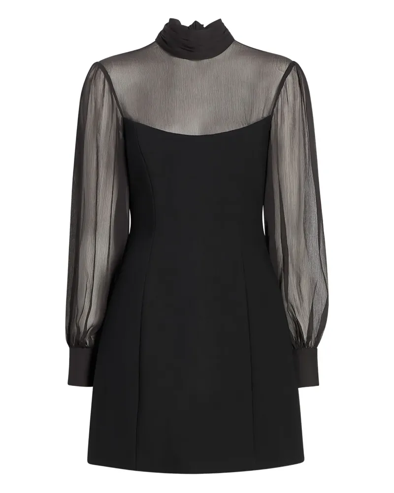 Cinq à Sept Langärmeliges Fili Minikleid - Schwarz Schwarz