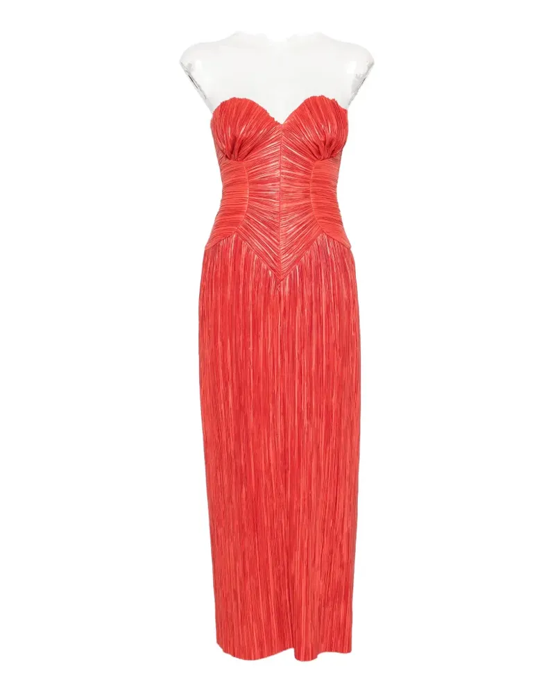 Cult Gaia Ashika pleated strapless dress - Rot Rot