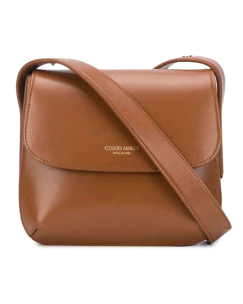 Giorgio Armani Schultertasche mit Logo - Braun Braun