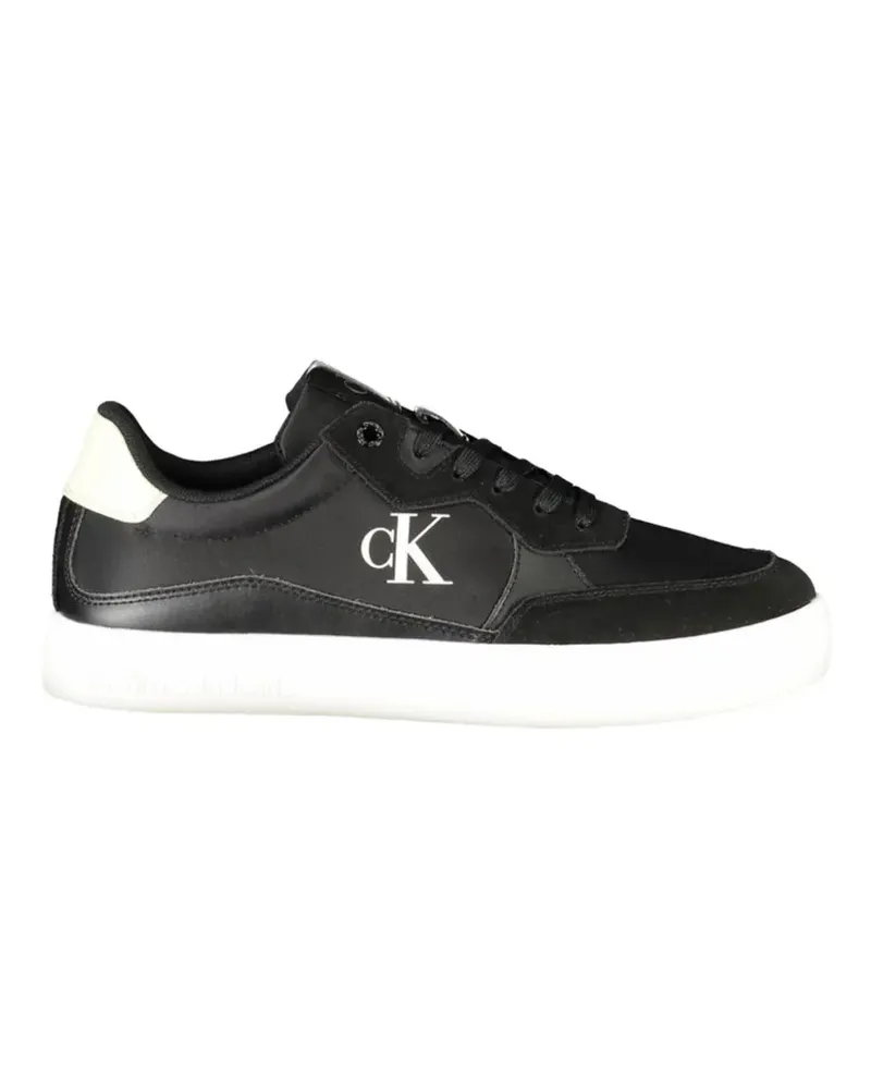 Calvin Klein logo-print panelled sneakers - Schwarz Schwarz