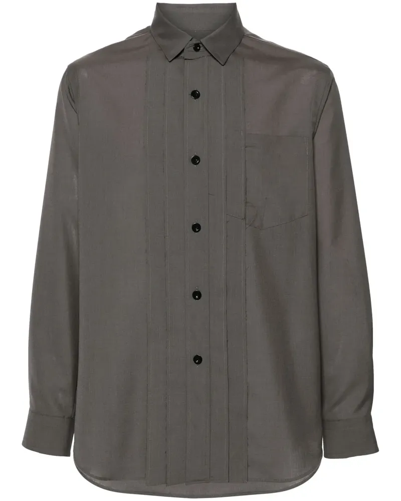 Sacai Hemd mit Falten - Grau Grau