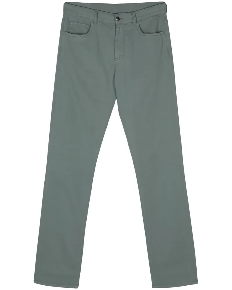 Canali Hose mit Logo-Patch - Grün Grün