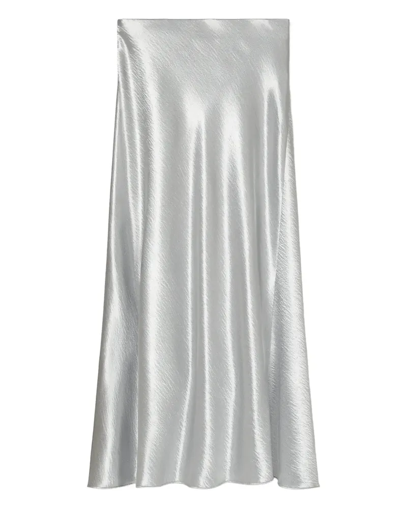 Tory Burch satin midi skirt - Silber Silber