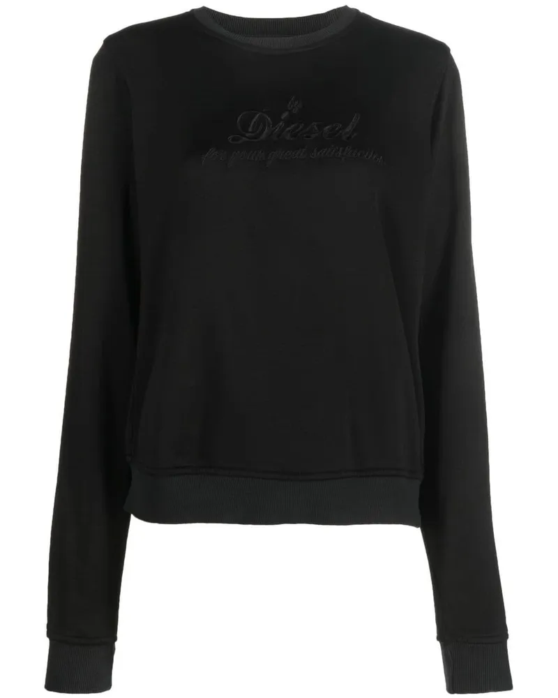 Diesel Sweatshirt mit rundem Ausschnitt Schwarz