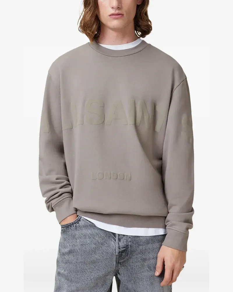 AllSaints Sweatshirt mit Logo-Print - Grau Grau
