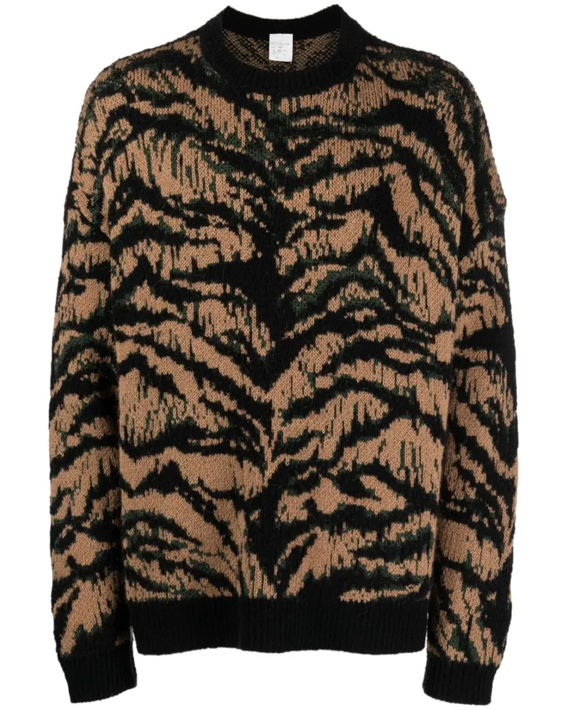 Roberto Cavalli Sweatshirt mit Tiger-Print Orange