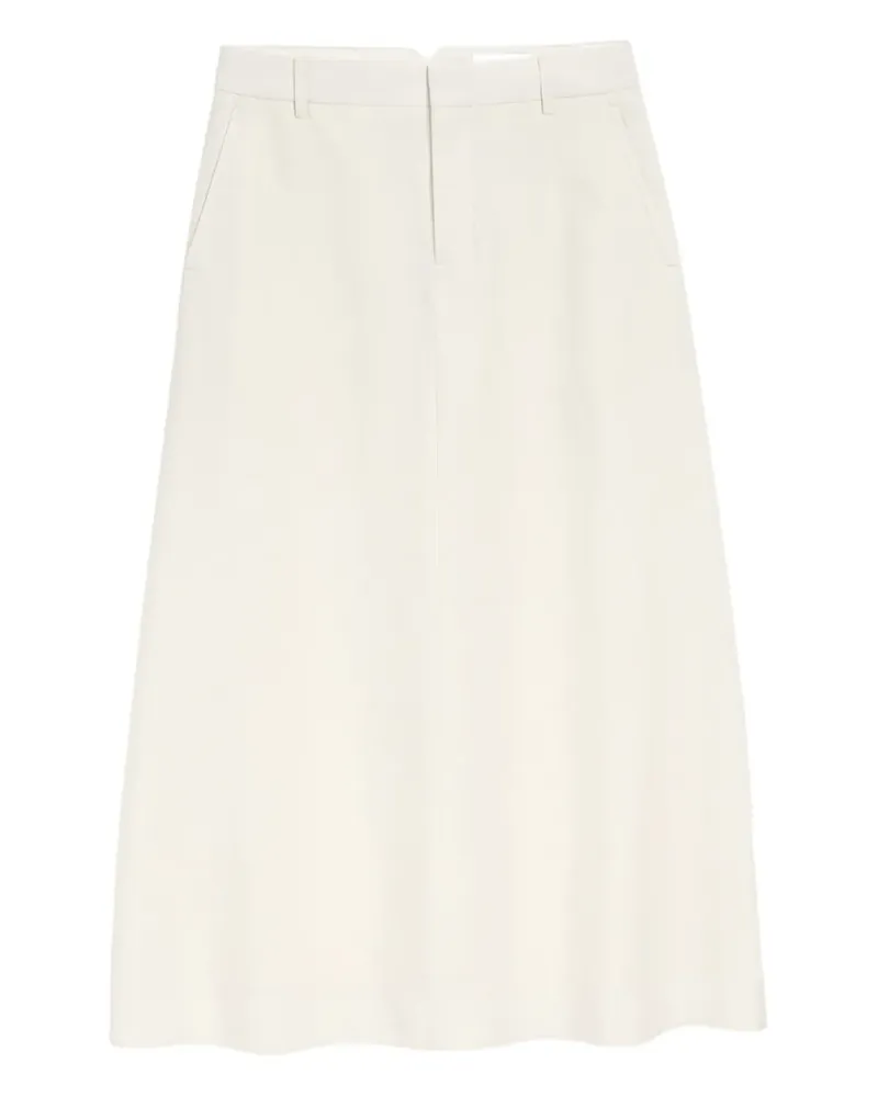 AMI Paris Midirock in A-Linie - Weiß Weiß