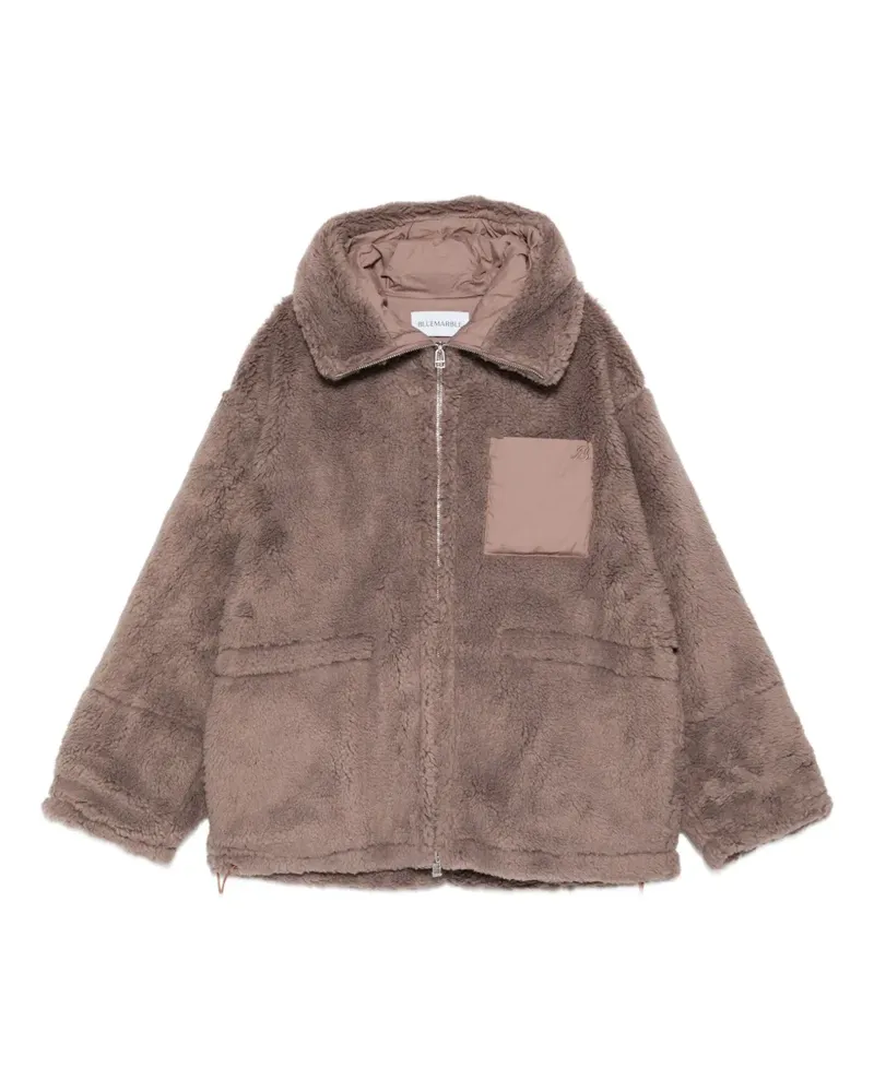 BLUEMARBLE faux-fur zip coat - Braun Braun