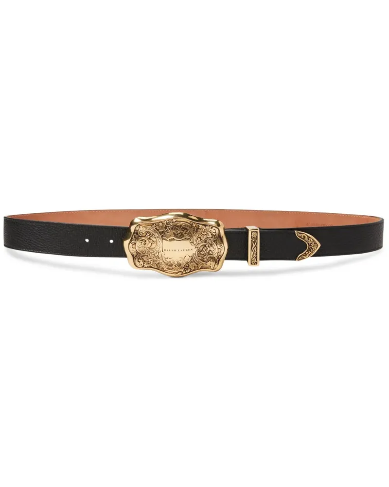 Ralph Lauren Westerngürtel aus Leder - Schwarz Schwarz
