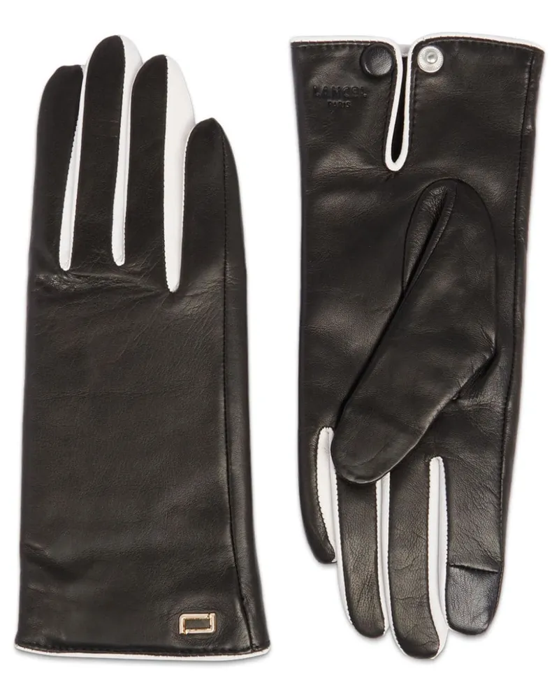 Lancel Gants Femme Kaschmirhandschuhe - Schwarz Schwarz